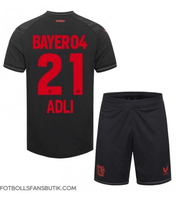 Bayer Leverkusen Amine Adli #21 Replika Hemmatröja Barn 2023-24 Kortärmad (+ Korta byxor)